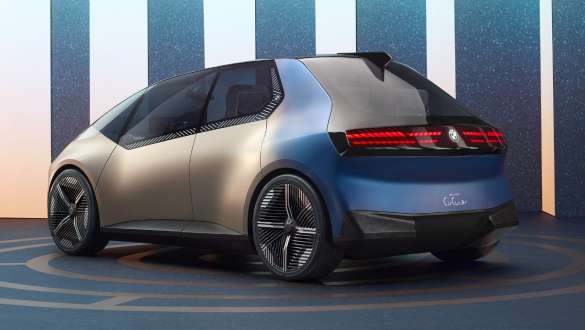 BMW i Vision Circular 2021 Diseño exterior, vista de tres cuartos de la zaga BMW i Vision Circular 2021 Vehículo Vision, diseño exterior, vista de tres cuartos de la zaga