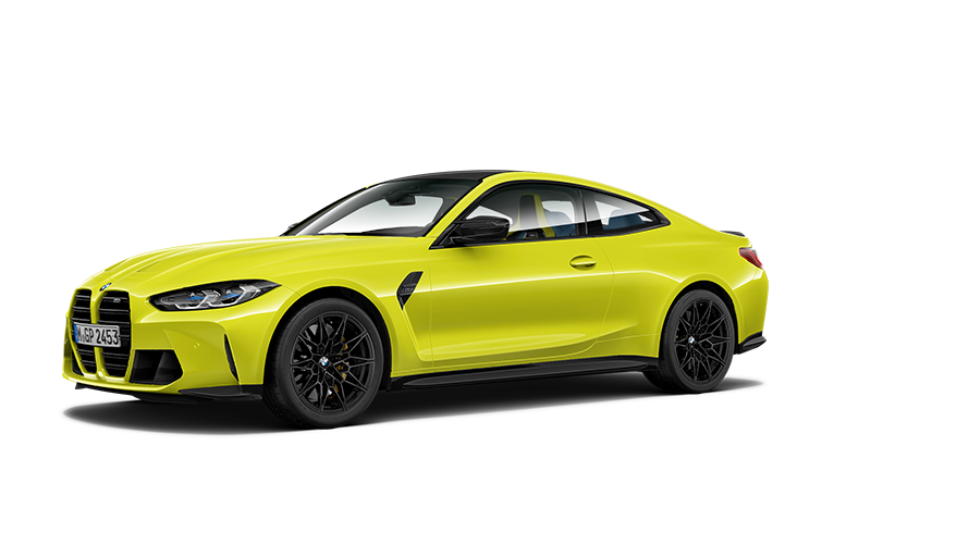 BMW serie M BMW M4 G82, vista de tres cuartos del lateral BMW serie M BMW M4 G82, vista de tres cuartos del lateral
