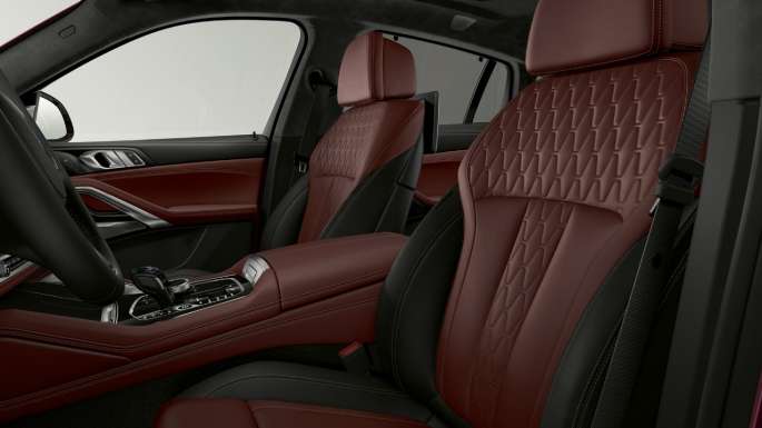 BMW X6 Interior with BMW Individual with focus on upholstery.